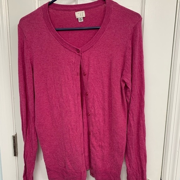 a new day Sweaters - A New Day Raspberry Cardigan Sz Med Academia Barbiecore New Preppy Classic